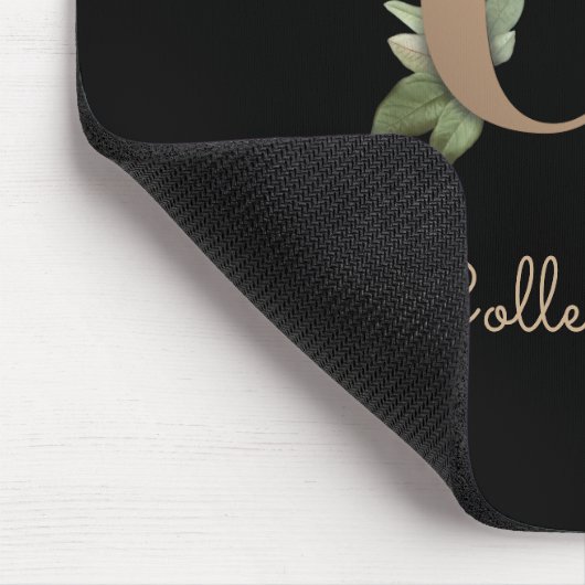 Eleganter Botanischer Monogramm-Brief C Mousepad (Ecke)