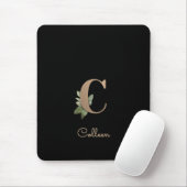 Eleganter Botanischer Monogramm-Brief C Mousepad (Mit Mouse)