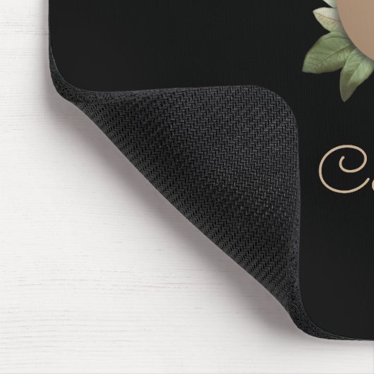 Eleganter Botanischer Monogramm-Brief C Mousepad (Ecke)