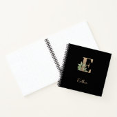Eleganter Botanischer Monogramm-Brief E Notizblock (Innenseite)