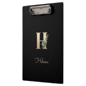 Eleganter Botanischer Monogramm-Brief H Klemmbrett (Links)