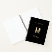 Eleganter Botanischer Monogramm-Brief H Notizblock (Innenseite)