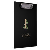 Eleganter Botanischer Monogramm-Brief I Klemmbrett (Rechts)