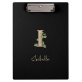 Eleganter Botanischer Monogramm-Brief I Klemmbrett (Vorderseite)