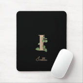 Eleganter Botanischer Monogramm-Brief I Mousepad (Mit Mouse)