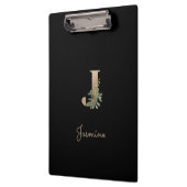 Eleganter Botanischer Monogramm-Brief J Klemmbrett (Links)