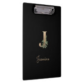 Eleganter Botanischer Monogramm-Brief J Klemmbrett (Rechts)