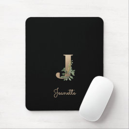 Eleganter Botanischer Monogramm-Brief J Mousepad