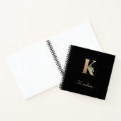 Eleganter Botanischer Monogramm-Brief K Notizblock (Innenseite)
