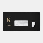 Eleganter Botanischer Monogramm-Brief K Schreibtischunterlage (Tastatur & Maus)