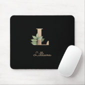 Eleganter Botanischer Monogramm-Brief L Mousepad (Mit Mouse)