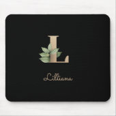Eleganter Botanischer Monogramm-Brief L Mousepad (Vorne)
