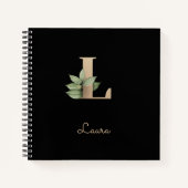 Eleganter Botanischer Monogramm-Brief L Notizblock (Vorderseite)