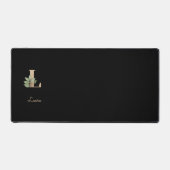 Eleganter Botanischer Monogramm-Brief L Schreibtischunterlage (Vorderseite)