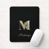 Eleganter Botanischer Monogramm-Brief M Mousepad (Mit Mouse)