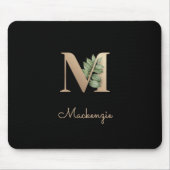 Eleganter Botanischer Monogramm-Brief M Mousepad (Vorne)