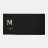 Eleganter Botanischer Monogramm-Brief M Schreibtischunterlage (Vorderseite)