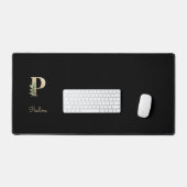 Eleganter Botanischer Monogramm-Brief P Schreibtischunterlage (Tastatur & Maus)
