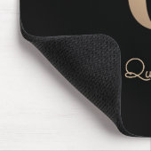 Eleganter Botanischer Monogramm-Brief Q Mousepad (Ecke)