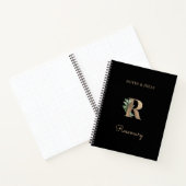 Eleganter Botanischer Monogramm-Brief R Notizblock (Innenseite)