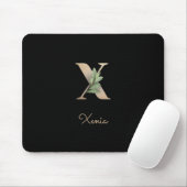 Eleganter Botanischer Monogramm-Brief X Mousepad (Mit Mouse)