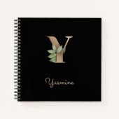 Eleganter Botanischer Monogramm-Brief Y Notizblock (Vorderseite)