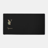 Eleganter Botanischer Monogramm-Brief Y Schreibtischunterlage (Vorderseite)
