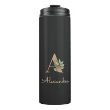 Eleganter Botanischer Monogramm-Goldbrief A