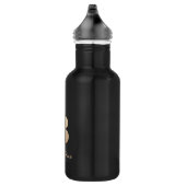 Eleganter Botanischer Monogramm-Goldbrief B Edelstahlflasche (Rechts)