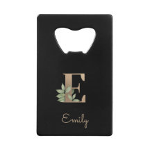 Eleganter Botanischer Monogramm-Goldbrief E