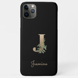 Eleganter Botanischer Monogramm-Goldbrief J Case-Mate iPhone Hülle