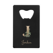 Eleganter Botanischer Monogramm-Goldbrief J