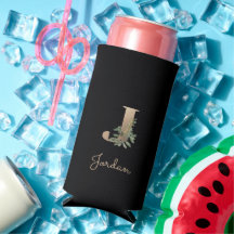 Eleganter Botanischer Monogramm-Goldbrief J