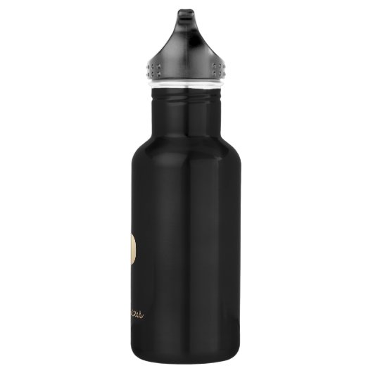 Eleganter Botanischer Monogramm-Goldbrief P Edelstahlflasche (Rechts)