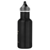 Eleganter Botanischer Monogramm-Goldbrief V Edelstahlflasche (Rechts)