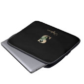 Eleganter Botanischer Monogramm-Letter S Laptop-Si Laptopschutzhülle (Vorne Knopf)