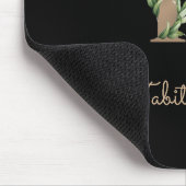Eleganter Botanischer Monogramm Letter T-Maus-Pad Mousepad (Ecke)