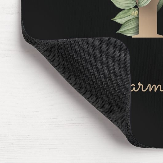 Eleganter Botanischer Monogramm Letter Y Mouse Pad Mousepad (Ecke)