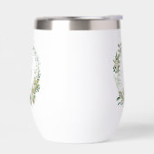 Eleganter botanischer Monogramm-Weinbecher mit Nam (Links)