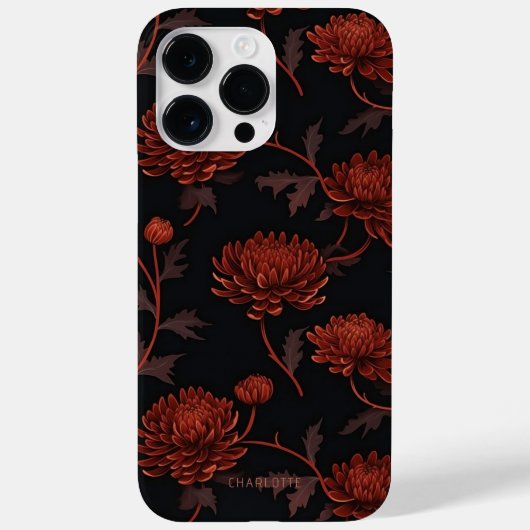 Eleganter botanischer Personalisierter Name Case-Mate iPhone Hülle (Rückseite)