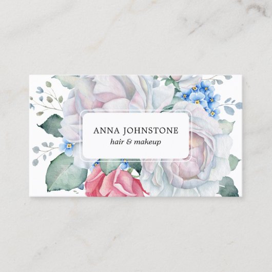 Eleganter botanischer QR Code | Ernennung Visitenkarte (Vorderseite)