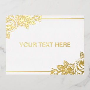 Eleganter botanischer Rahmen Folien Feiertagspostkarte