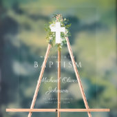 Eleganter botanischer religiöser Taufe Acrylschild (Neutral)