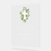 Eleganter botanischer religiöser Taufe Acrylschild (Winkel)