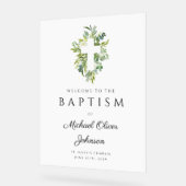 Eleganter botanischer religiöser Taufe Acrylschild (Winkel)