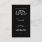 Eleganter botanischer Salon, Beauty Business Card Visitenkarte (Rückseite)