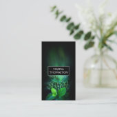 Eleganter botanischer Salon, Beauty Business Card Visitenkarte (Stehend Vorderseite)