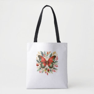 Eleganter botanischer Schmetterling Luxuriöse fl Tasche