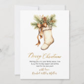 Eleganter botanischer Strumpf Weihnachten außerhal (Vorderseite)