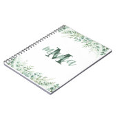 Eleganter Botanischer Wasserfarben Eukalyptus Notizblock (Linke Seite)